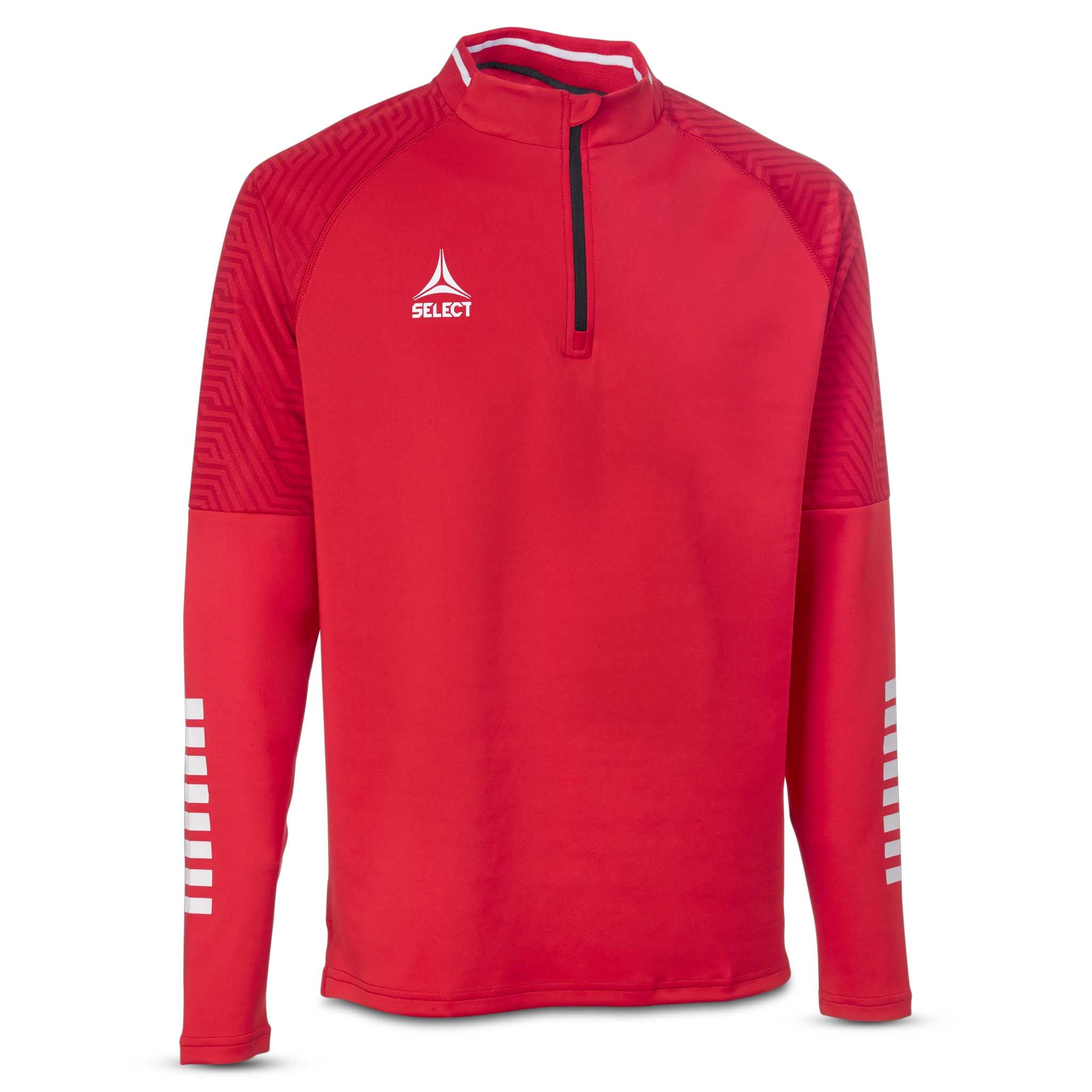 Monaco Træningssweatshirt med 1/2 lynlås #farve_rød/hvid