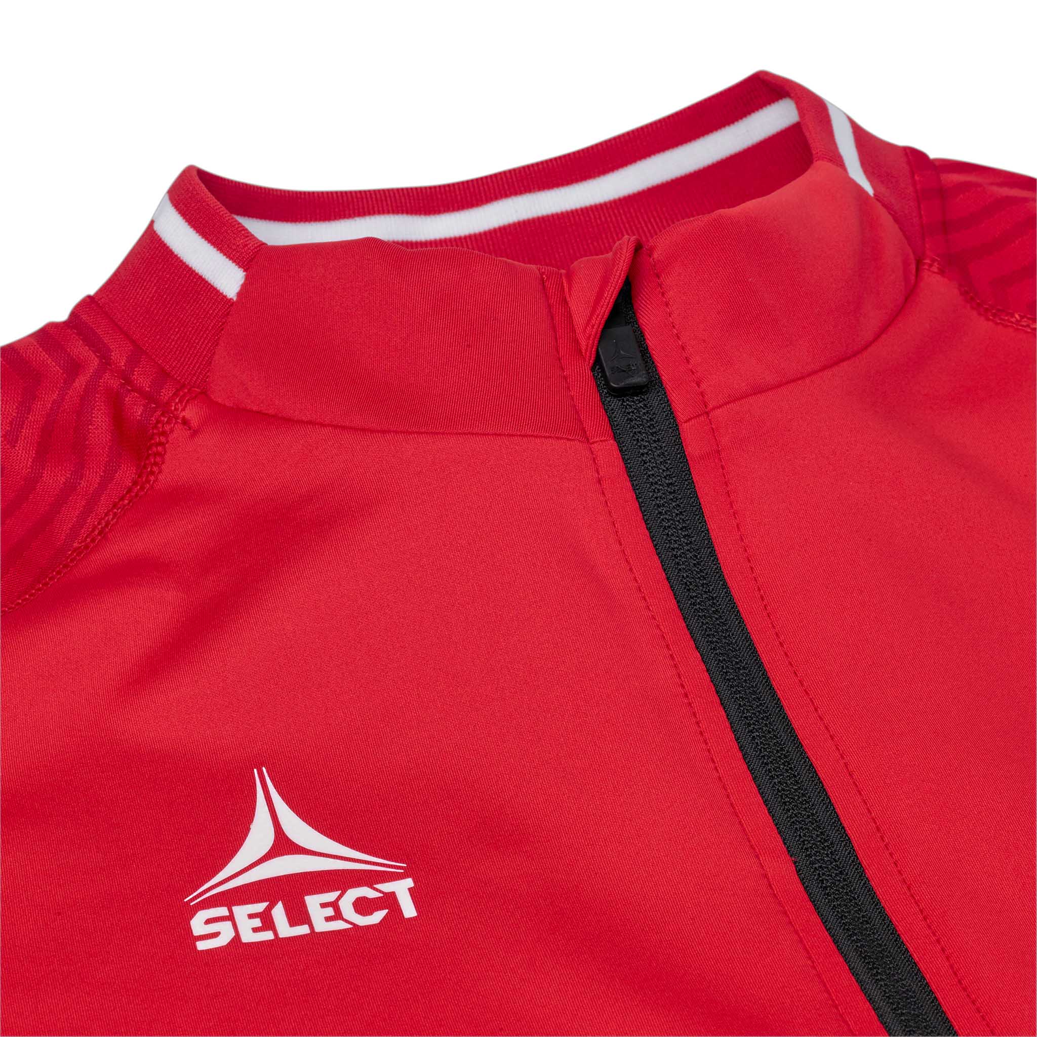 Monaco Zip træningsjakke - Børn #farve_rød/hvid