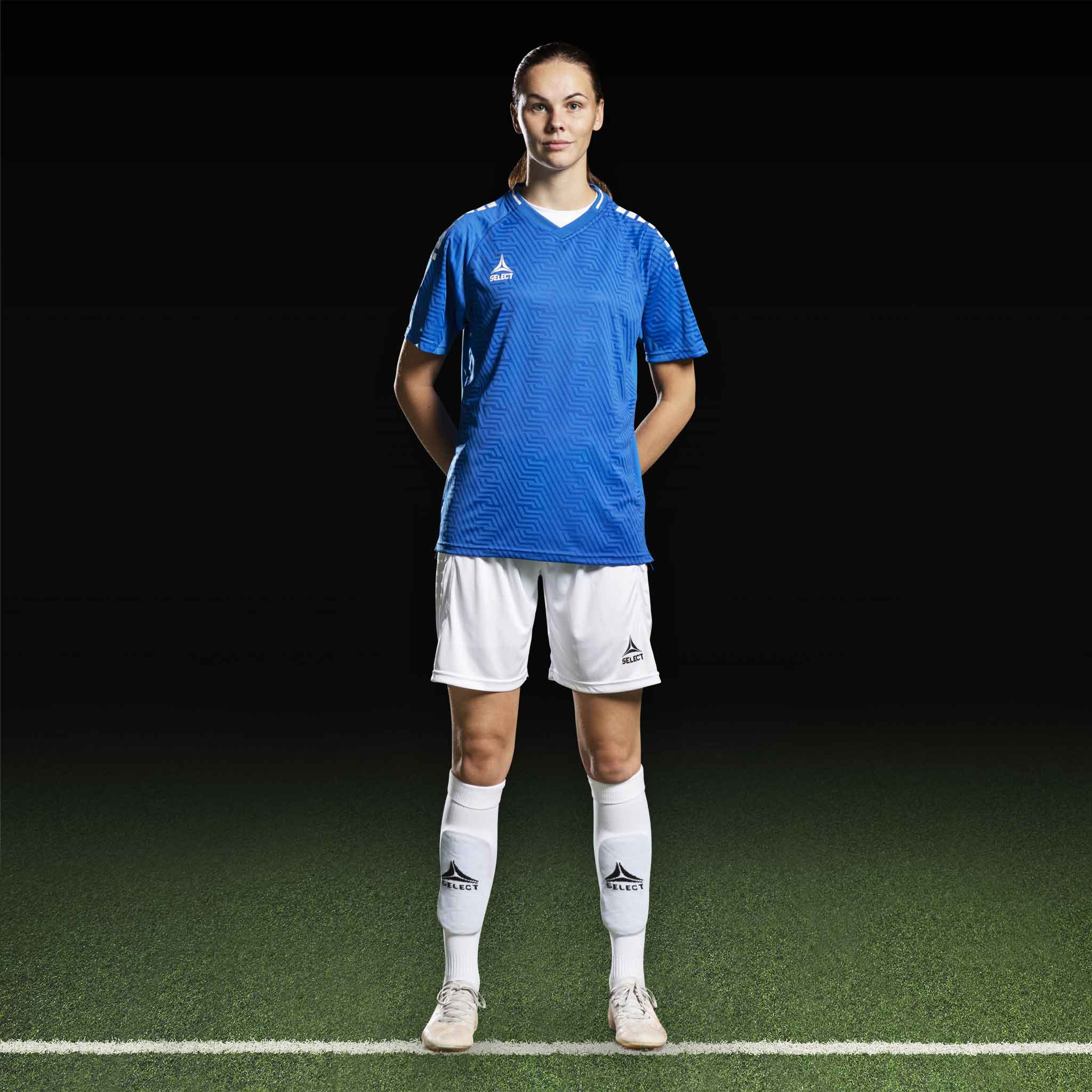 Monaco Kortærmet Spillertrøje #farve_blå/hvid