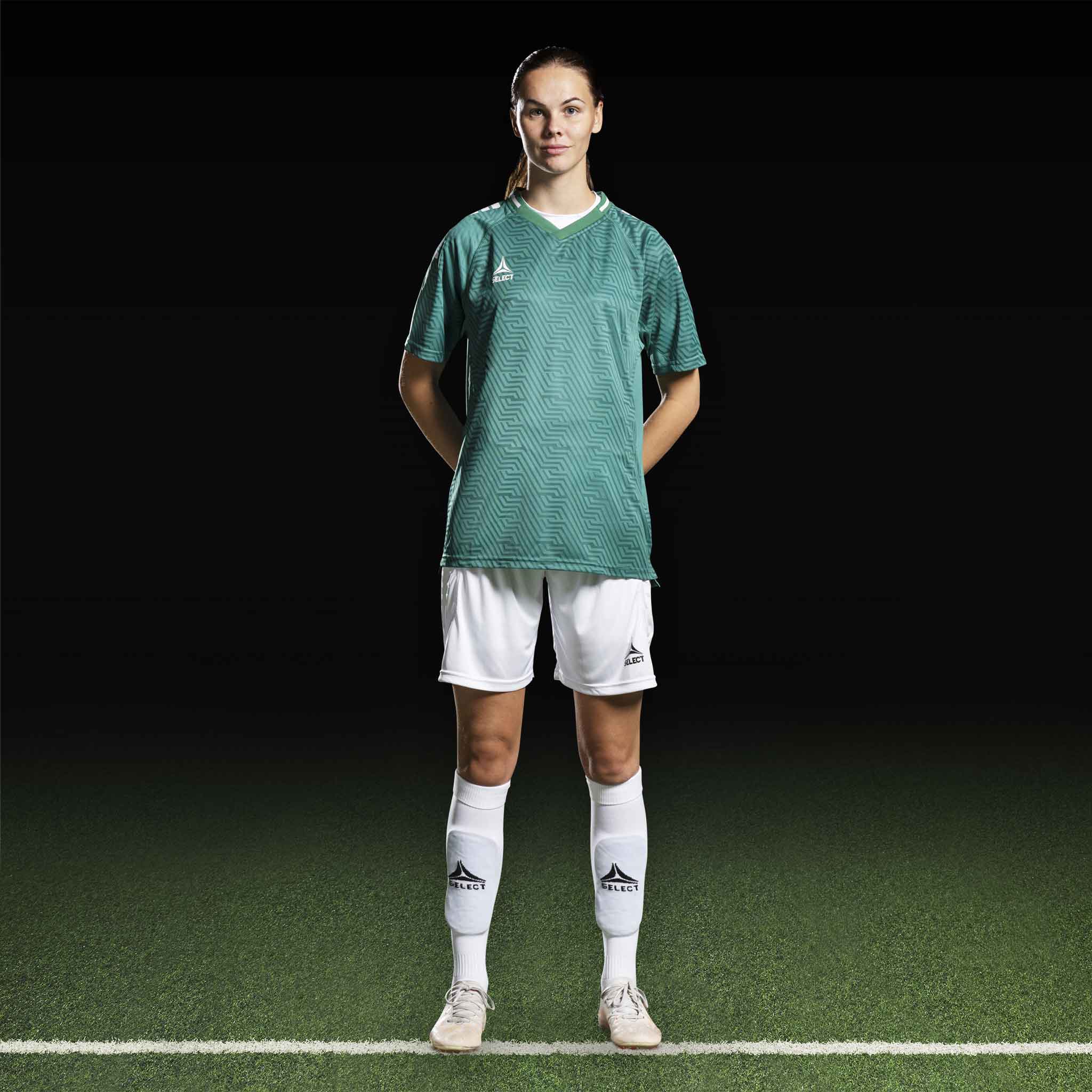 Monaco Kortærmet Spillertrøje #farve_grøn/hvid