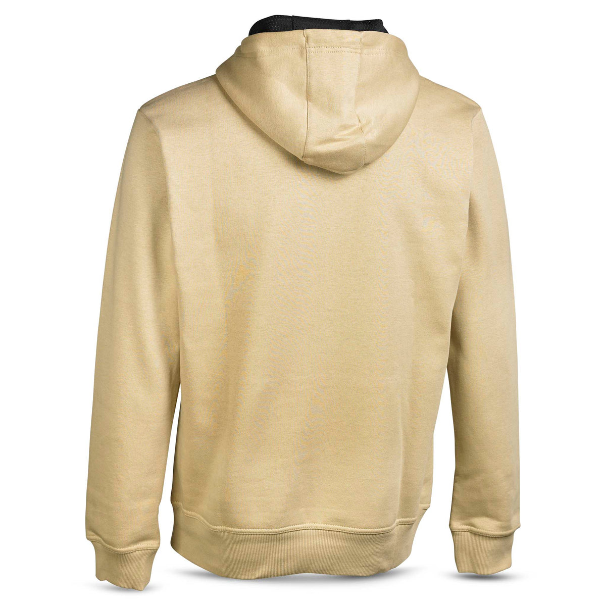 Bagside af beige Hoodie Basic Select v24 med sort hættefor, fritidstøj