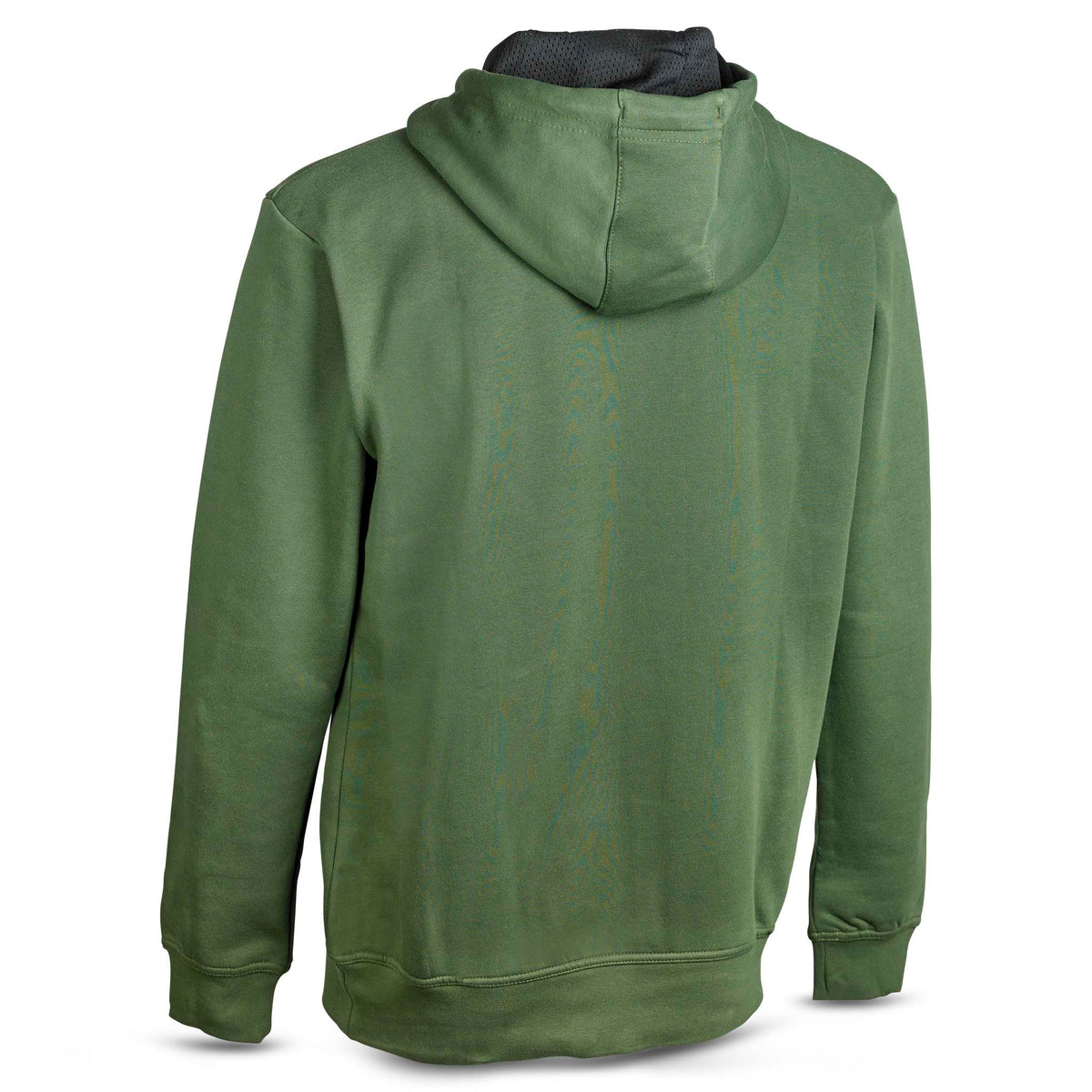 Grøn Hoodie Basic Select v24 fritidstøj, set fra bagsiden med mørkt hættefor.