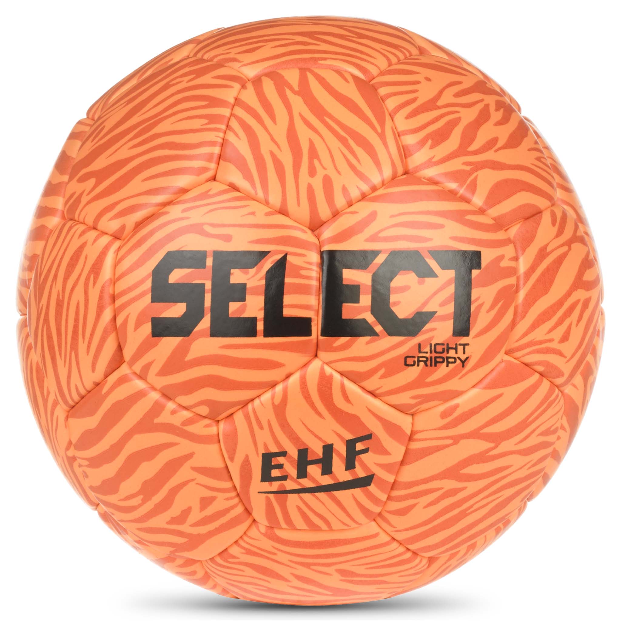 Forside af orange Light Grippy v26 håndbold med mønstret design