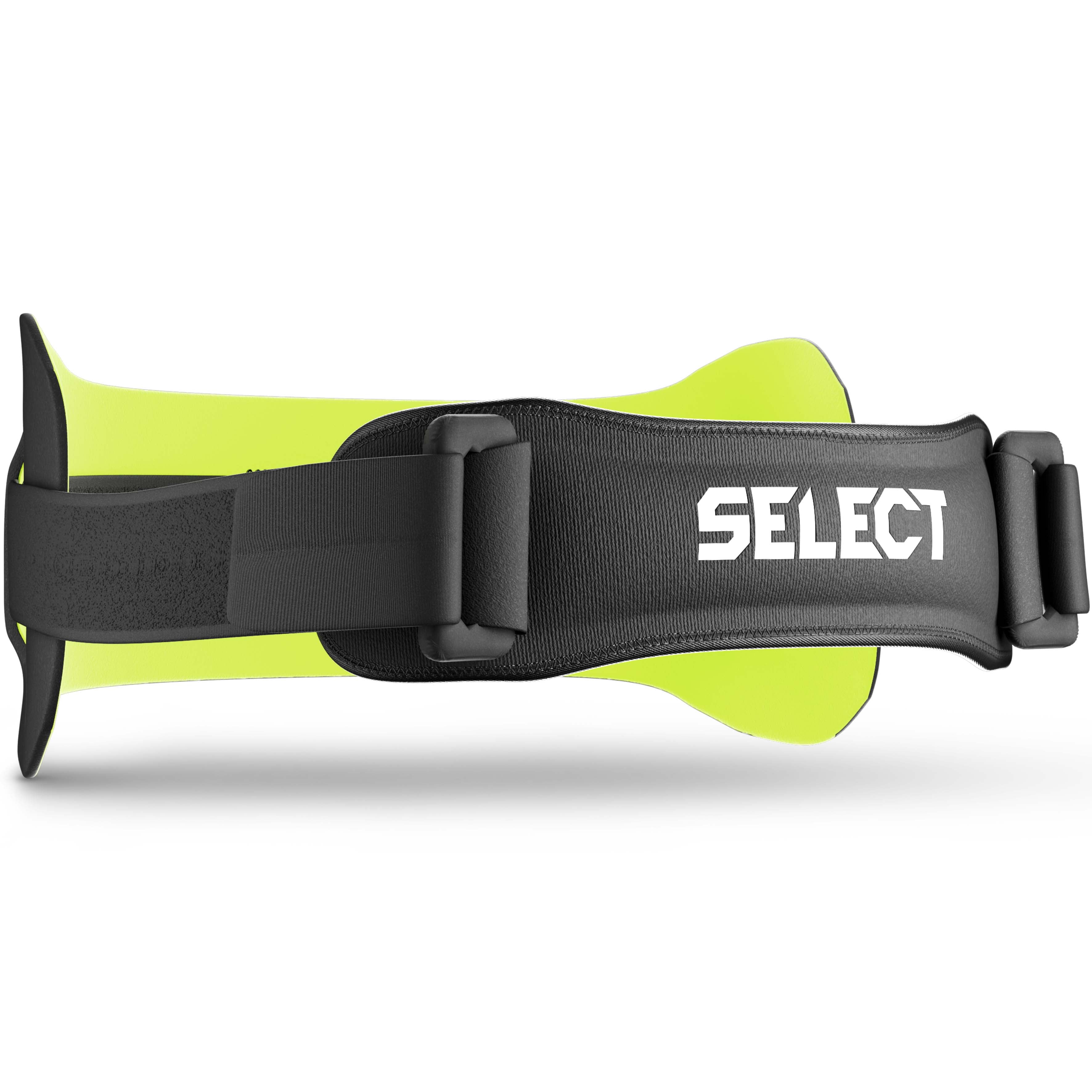Forside af sort og grøn Knee strap, en sportsstøtte med justerbar rem