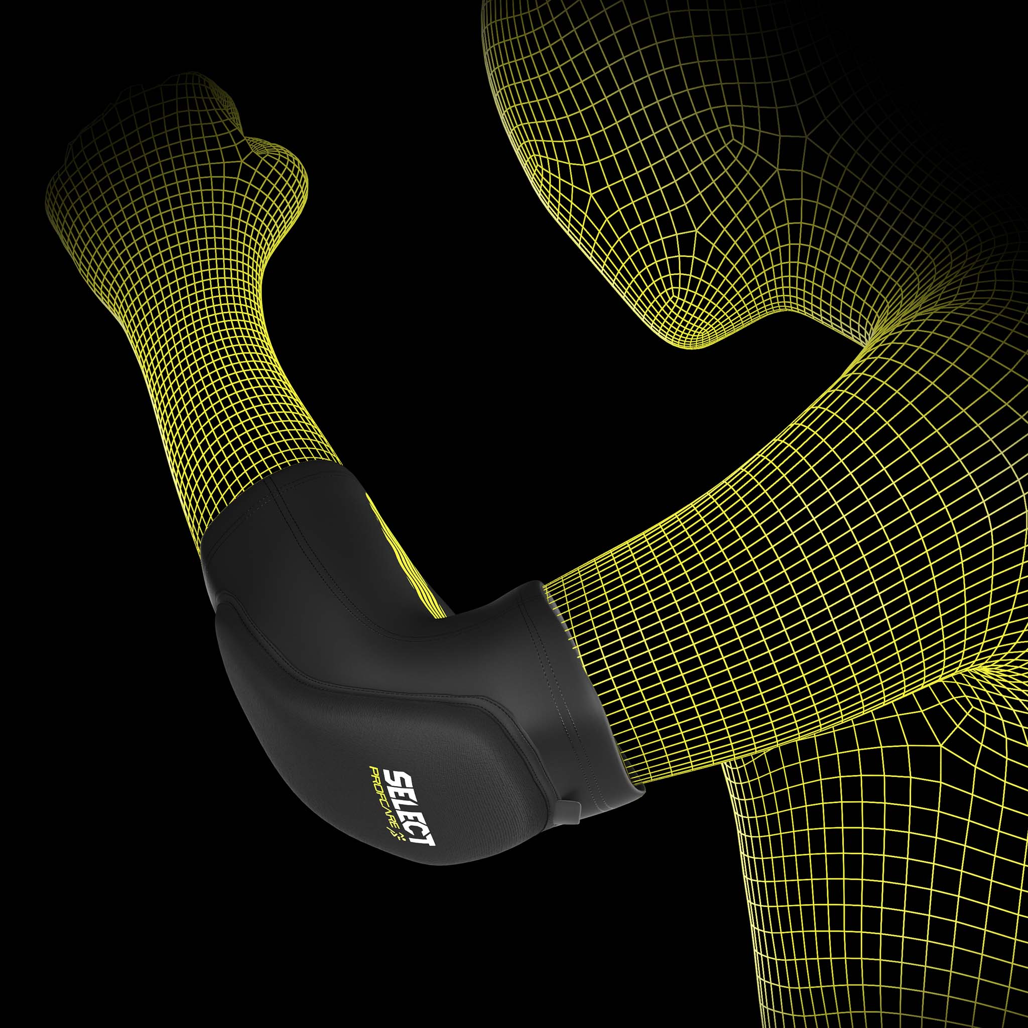 Sort Compression elbow support youth 6651 sportsstøtte på håndboldspillermodel, kinesiologisk effekt